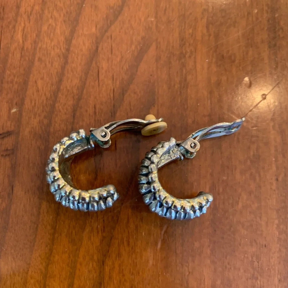 Clip on metal earrings